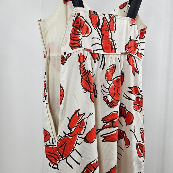 Anthropologie Summer Dress Lobster Print Edme & Esyllte Sleeveless | Women's 0 - Picture 16 of 16